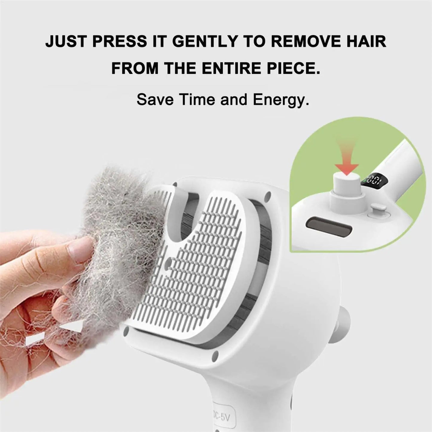 Velmora™ SteamGlow Pet Brush – 3-in-1 Grooming & Deshedding Brush Dogs