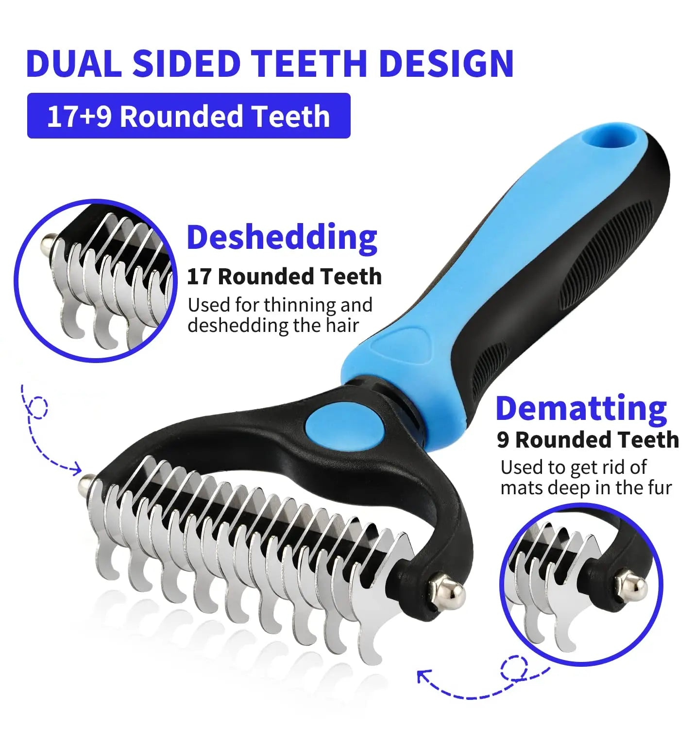 Velmora™ FurEase Pro – Professional Pet Deshedding & Knot Removal Brush