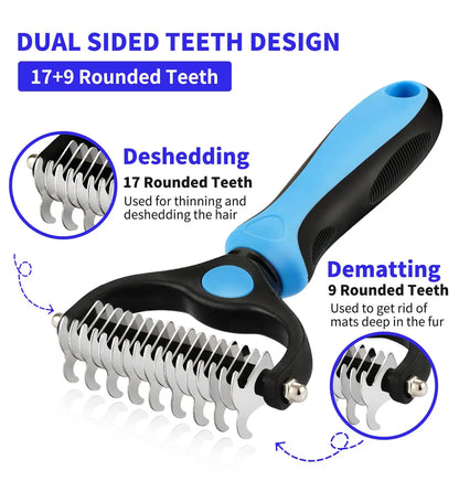 Velmora™ FurEase Pro – Professional Pet Deshedding & Knot Removal Brush