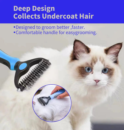 Velmora™ FurEase Pro – Professional Pet Deshedding & Knot Removal Brush