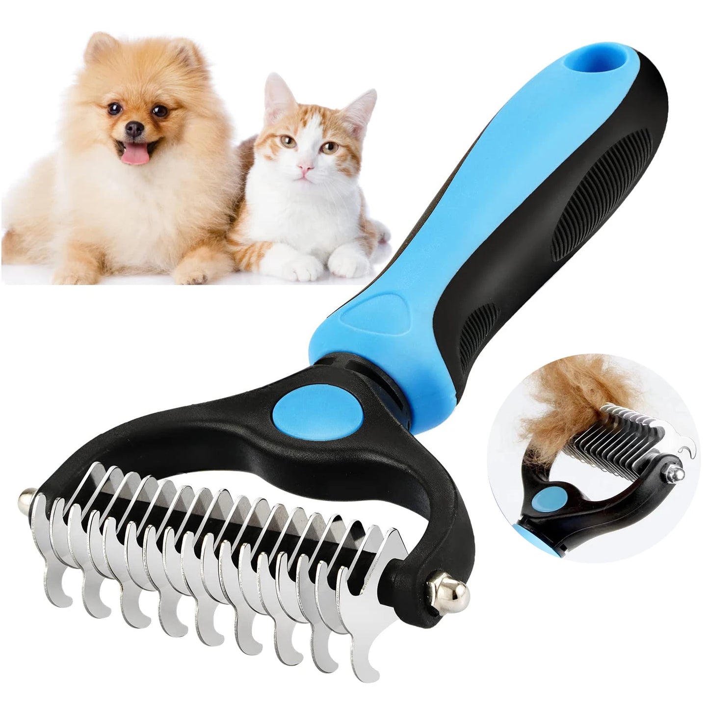 Velmora™ FurEase Pro – Professional Pet Deshedding & Knot Removal Brush